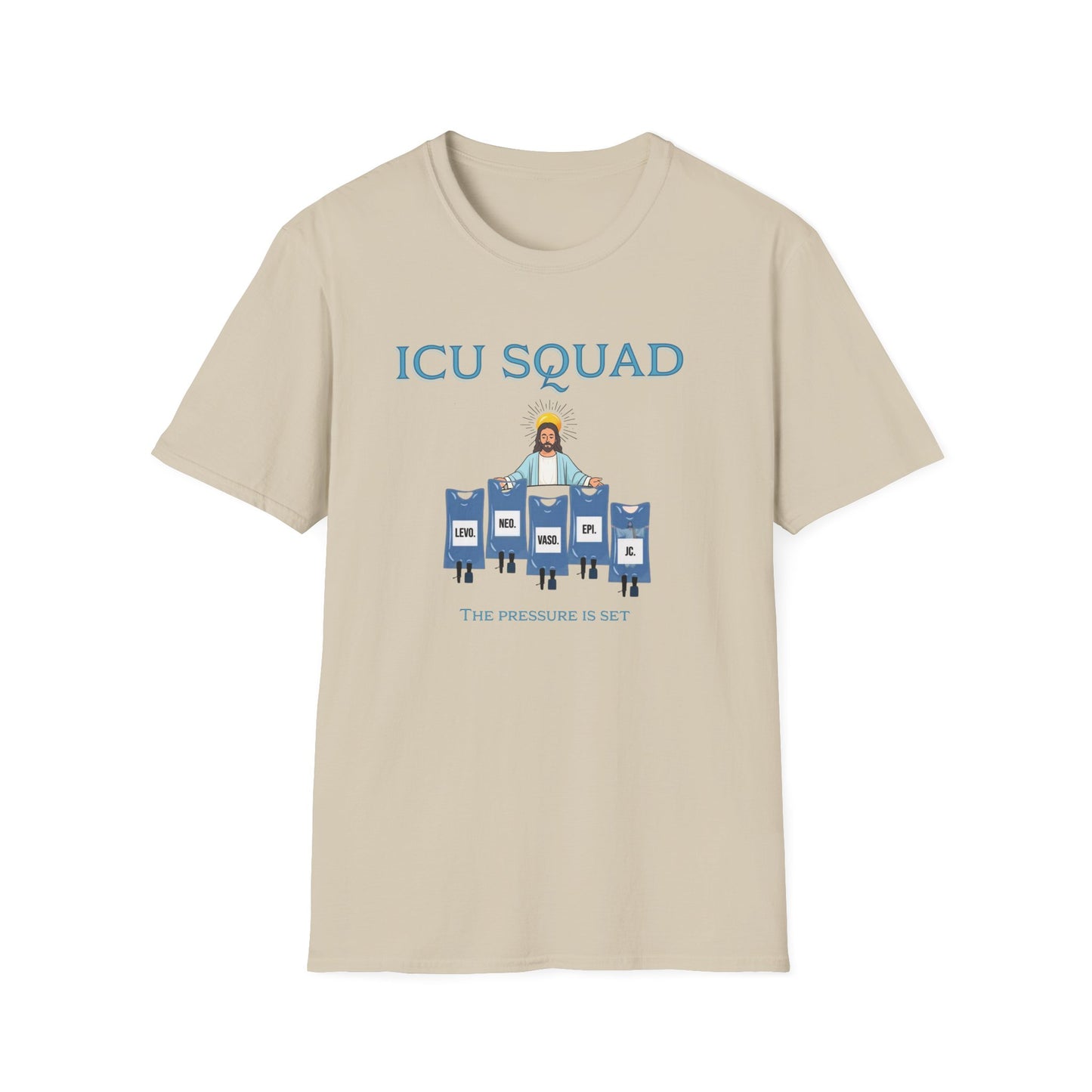 ICU Squad Unisex Softstyle T-Shirt | Funny Medical Tee, Health Care Gift, Nurse Appreciation, Casual Wear, Humor Shirt