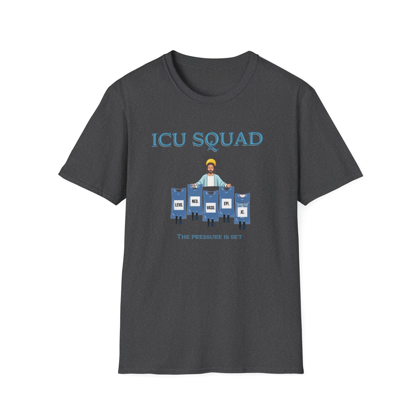 ICU Squad Unisex Softstyle T-Shirt | Funny Medical Tee, Health Care Gift, Nurse Appreciation, Casual Wear, Humor Shirt
