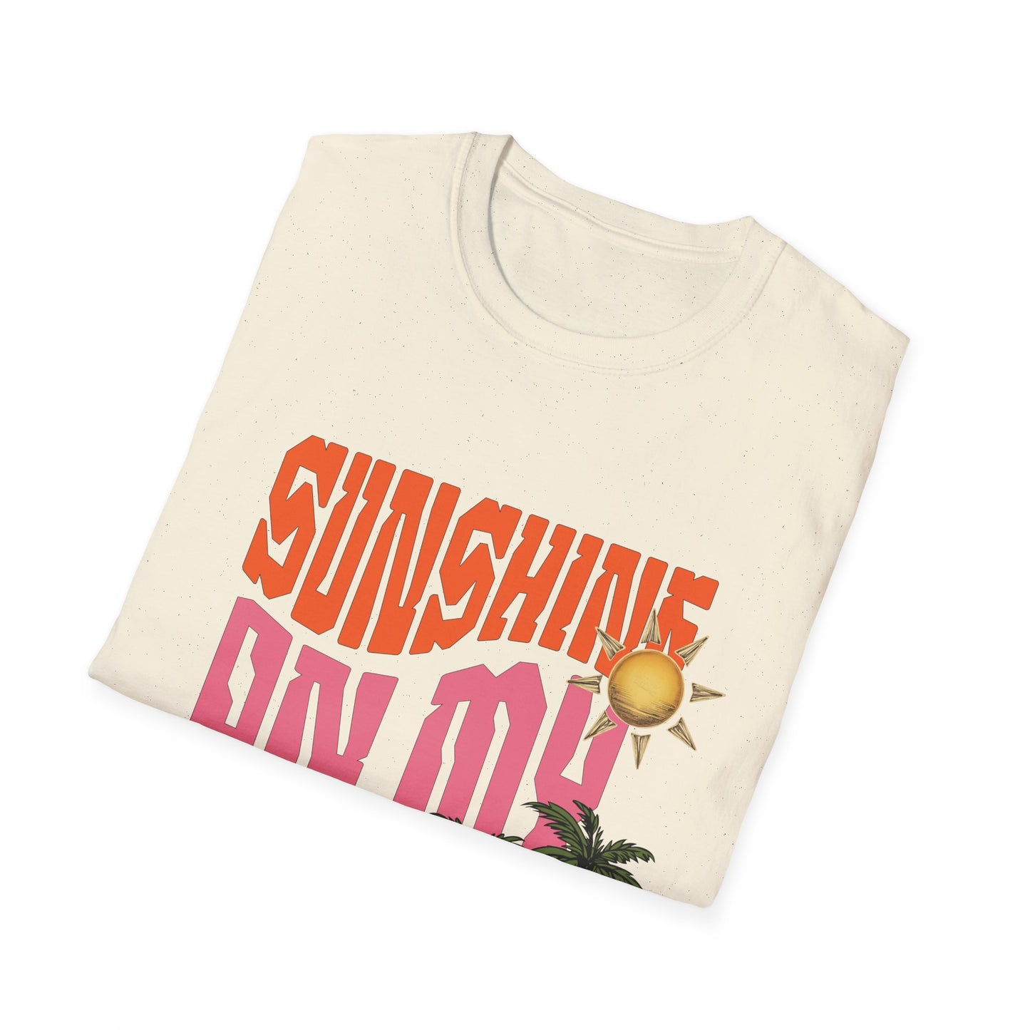 Sunshine on My Mind T-Shirt - Retro Sun Tee, Summer Aesthetic Shirt, Boho Beach Shirt, Happy Sun Graphic Tee, Positive Vibes Shirt