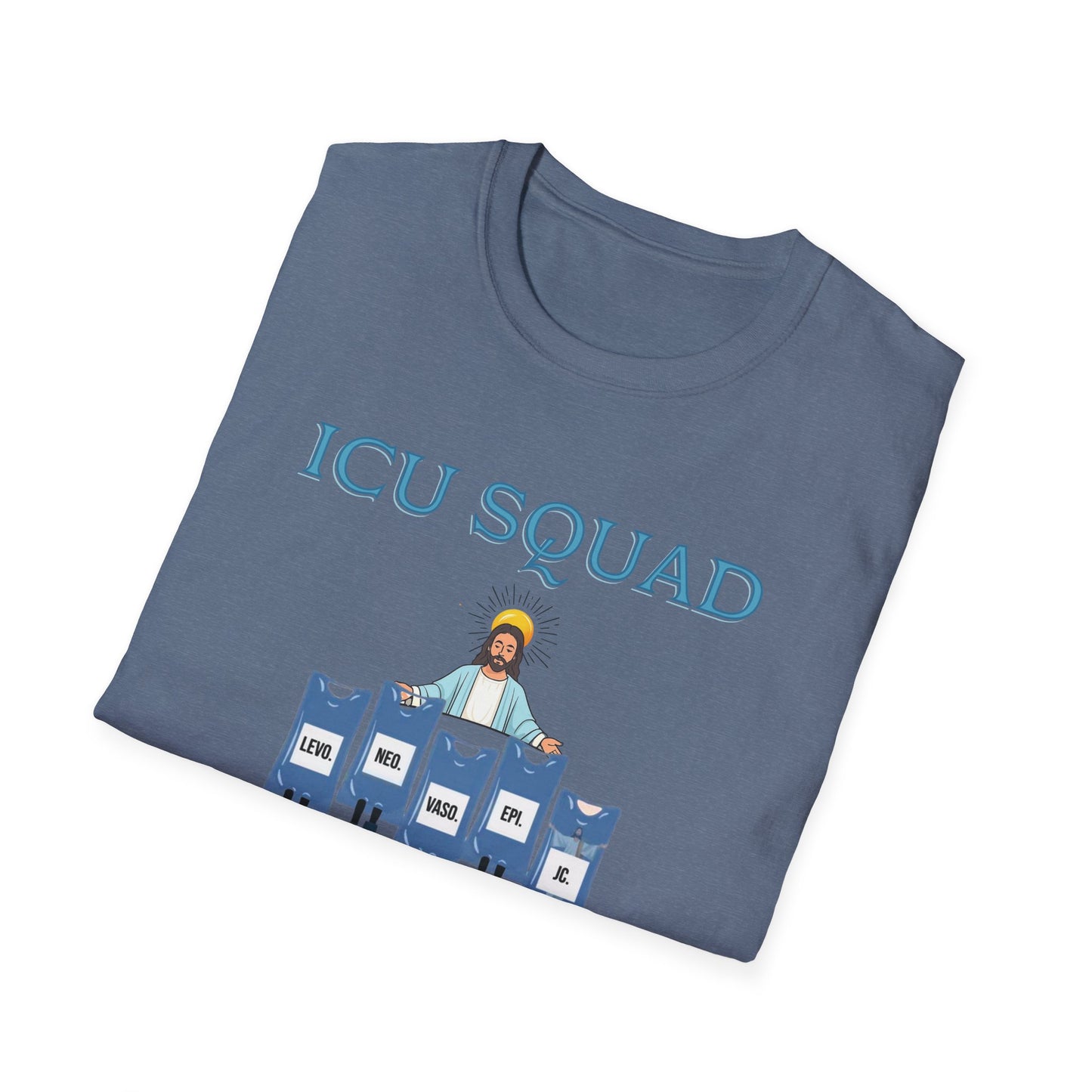 ICU Squad Unisex Softstyle T-Shirt | Funny Medical Tee, Health Care Gift, Nurse Appreciation, Casual Wear, Humor Shirt