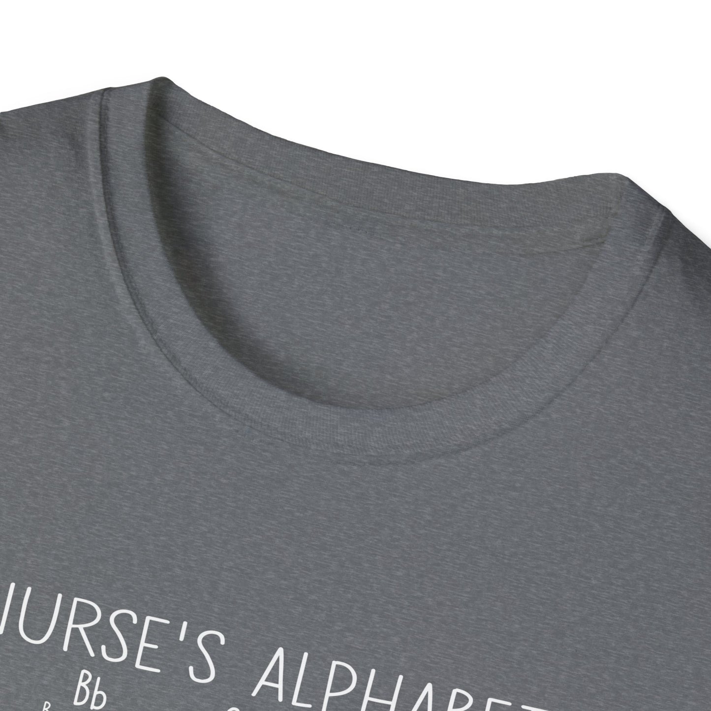 Nurse Alphabet Shirt, A-Z Nursing Letters Tee, RN LPN CNA Gift, Nurse Life Shirt, Cute Scrub Top, Healthcare Worker T-Shirt, nurse gift