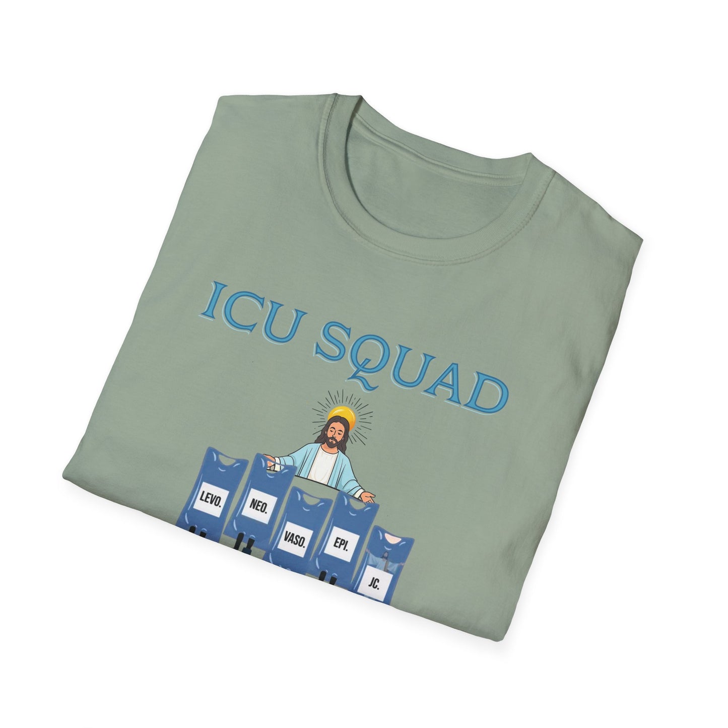 ICU Squad Unisex Softstyle T-Shirt | Funny Medical Tee, Health Care Gift, Nurse Appreciation, Casual Wear, Humor Shirt