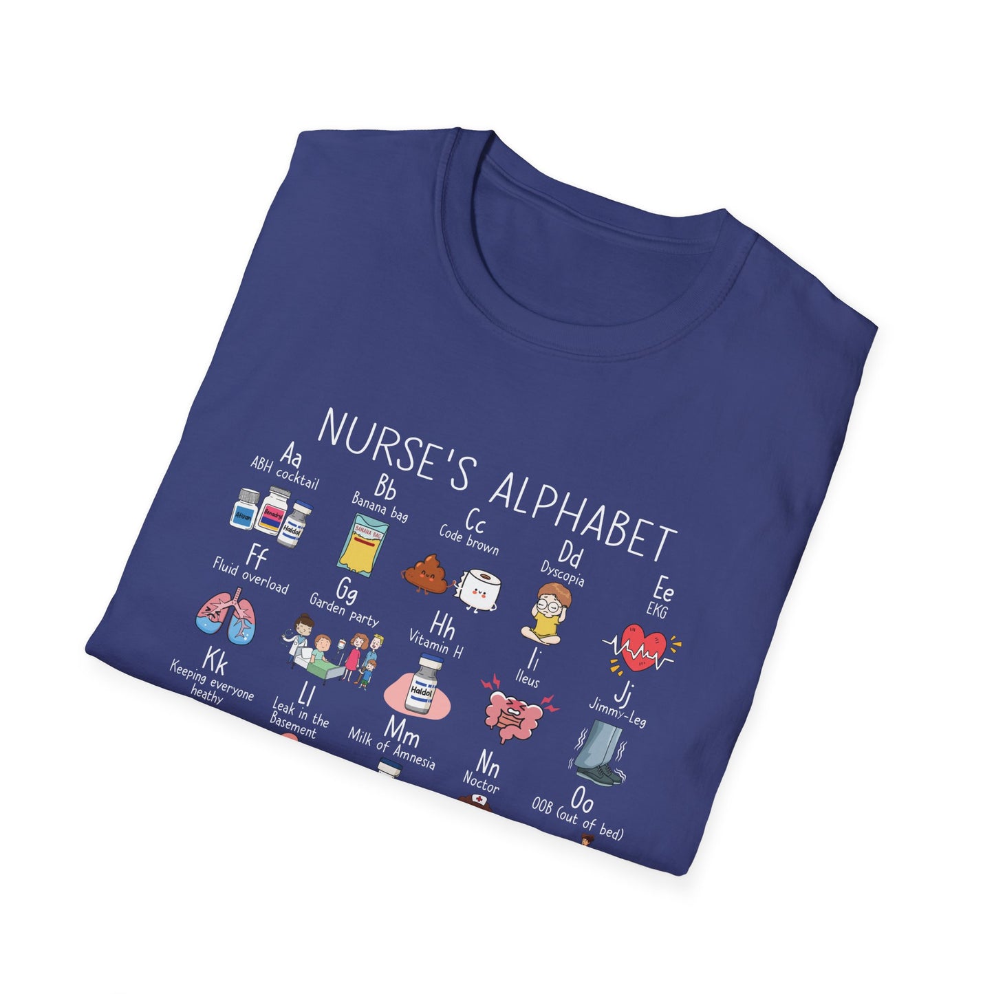 Nurse Alphabet Shirt, A-Z Nursing Letters Tee, RN LPN CNA Gift, Nurse Life Shirt, Cute Scrub Top, Healthcare Worker T-Shirt, nurse gift