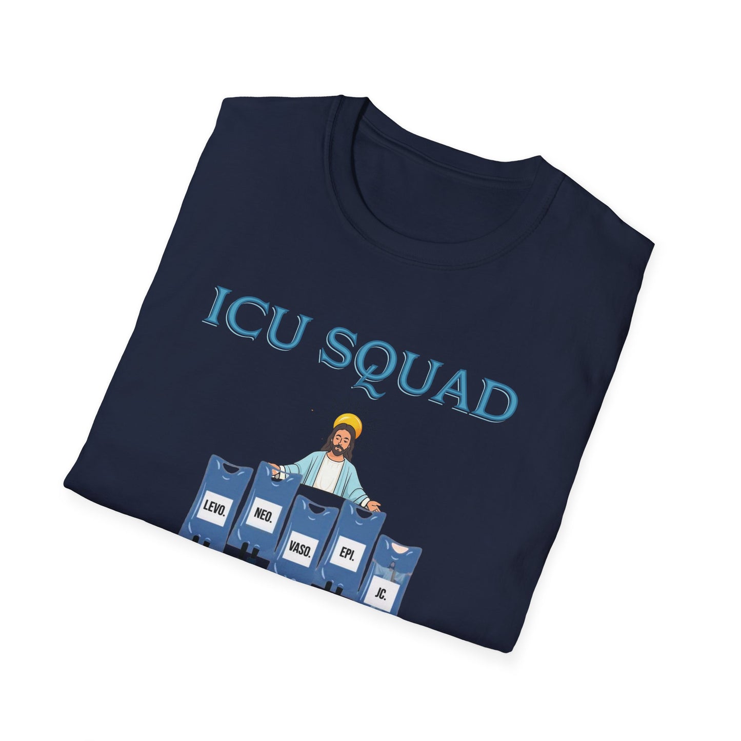 ICU Squad Unisex Softstyle T-Shirt | Funny Medical Tee, Health Care Gift, Nurse Appreciation, Casual Wear, Humor Shirt