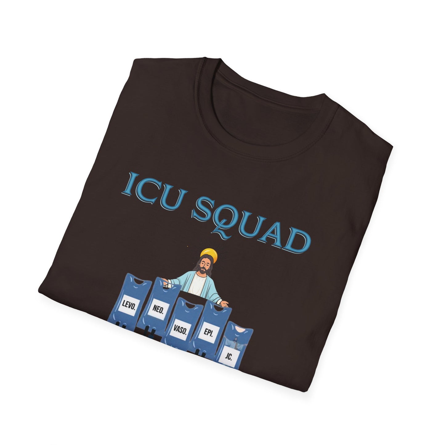 ICU Squad Unisex Softstyle T-Shirt | Funny Medical Tee, Health Care Gift, Nurse Appreciation, Casual Wear, Humor Shirt