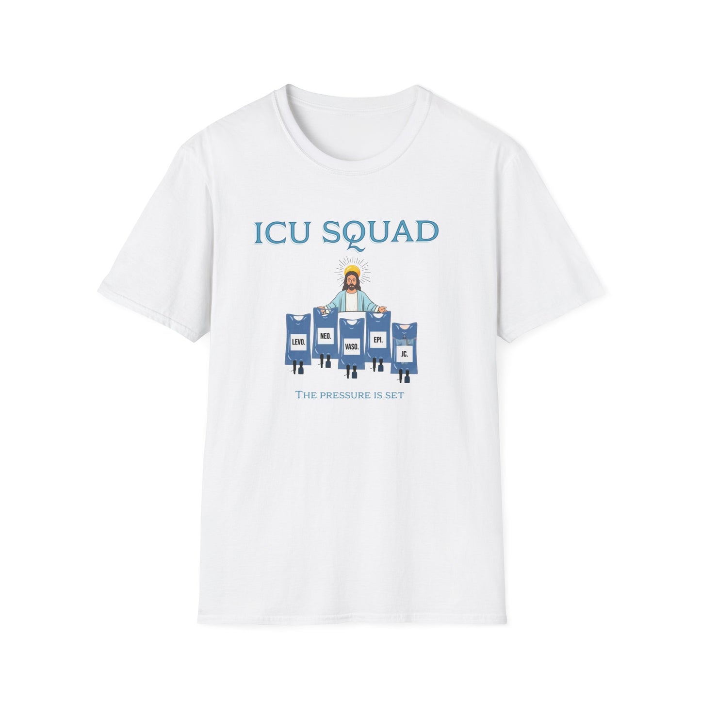 ICU Squad Unisex Softstyle T-Shirt | Funny Medical Tee, Health Care Gift, Nurse Appreciation, Casual Wear, Humor Shirt