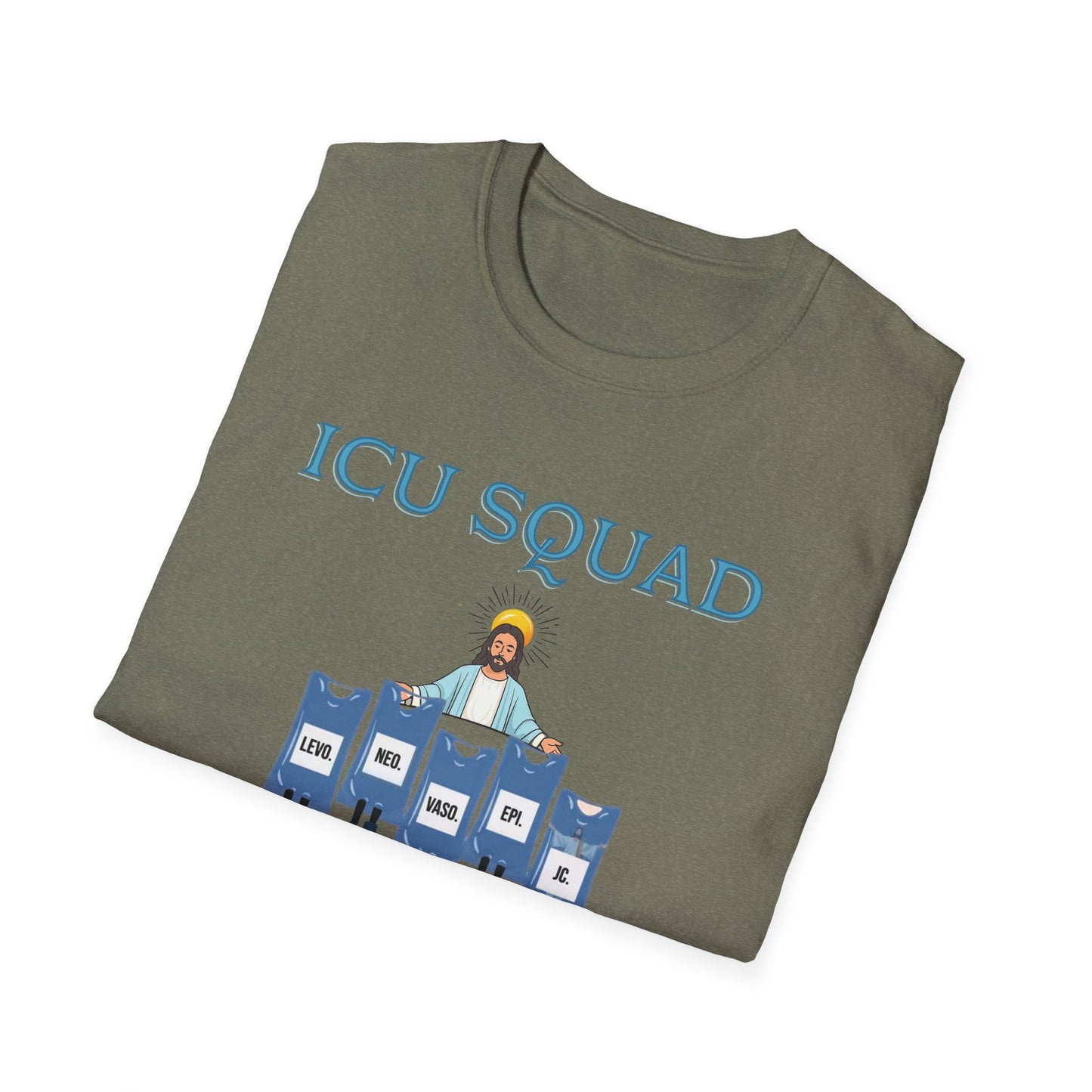 ICU Squad Unisex Softstyle T-Shirt | Funny Medical Tee, Health Care Gift, Nurse Appreciation, Casual Wear, Humor Shirt