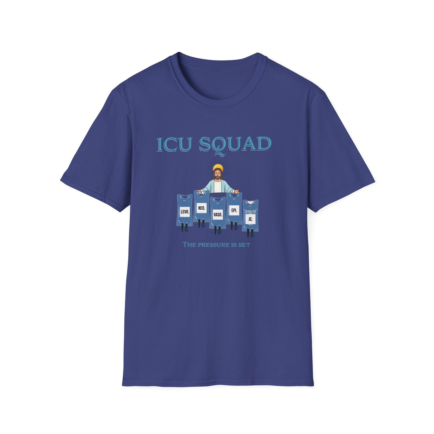 ICU Squad Unisex Softstyle T-Shirt | Funny Medical Tee, Health Care Gift, Nurse Appreciation, Casual Wear, Humor Shirt
