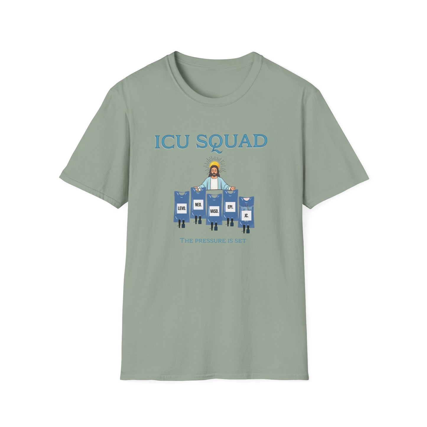 ICU Squad Unisex Softstyle T-Shirt | Funny Medical Tee, Health Care Gift, Nurse Appreciation, Casual Wear, Humor Shirt