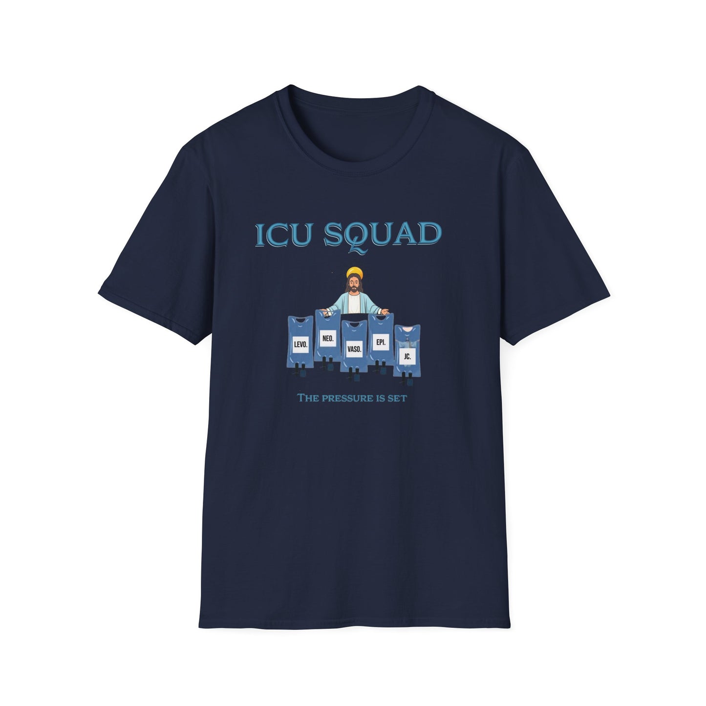 ICU Squad Unisex Softstyle T-Shirt | Funny Medical Tee, Health Care Gift, Nurse Appreciation, Casual Wear, Humor Shirt