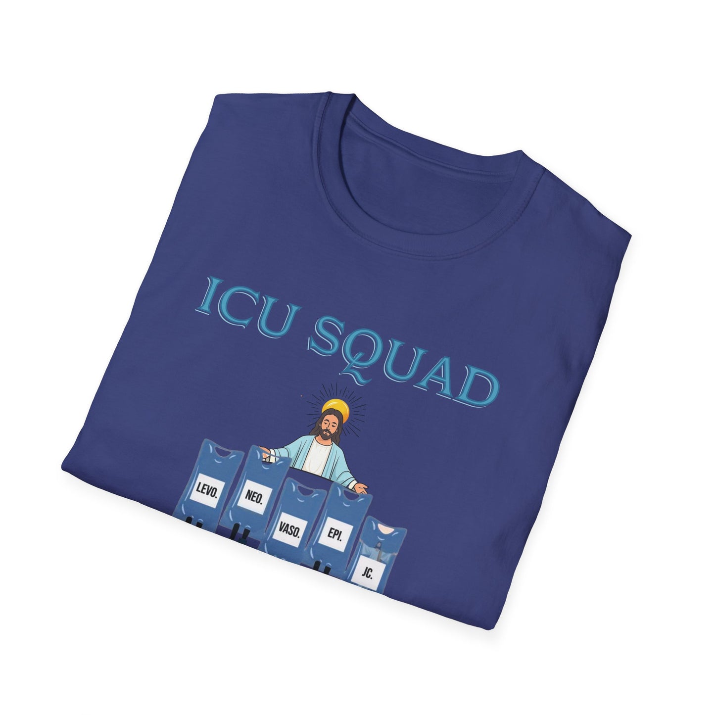 ICU Squad Unisex Softstyle T-Shirt | Funny Medical Tee, Health Care Gift, Nurse Appreciation, Casual Wear, Humor Shirt