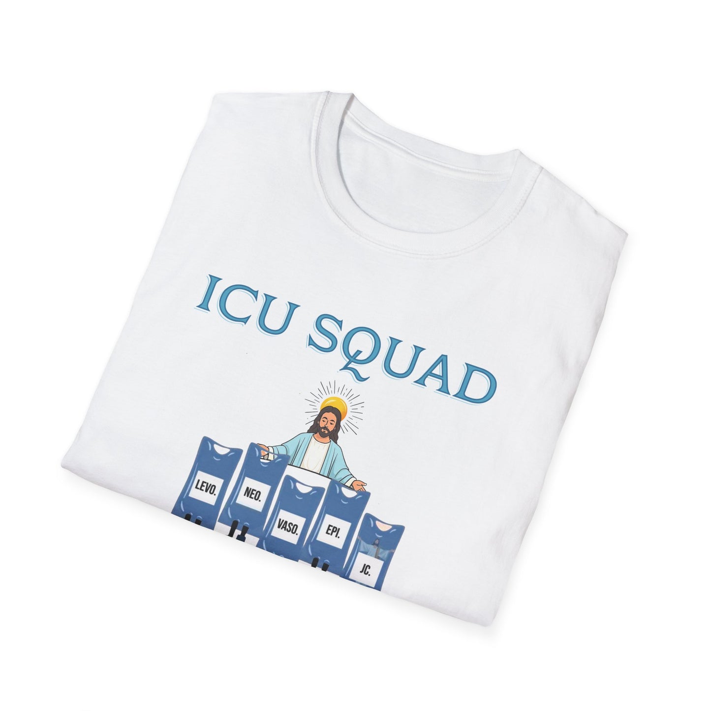 ICU Squad Unisex Softstyle T-Shirt | Funny Medical Tee, Health Care Gift, Nurse Appreciation, Casual Wear, Humor Shirt