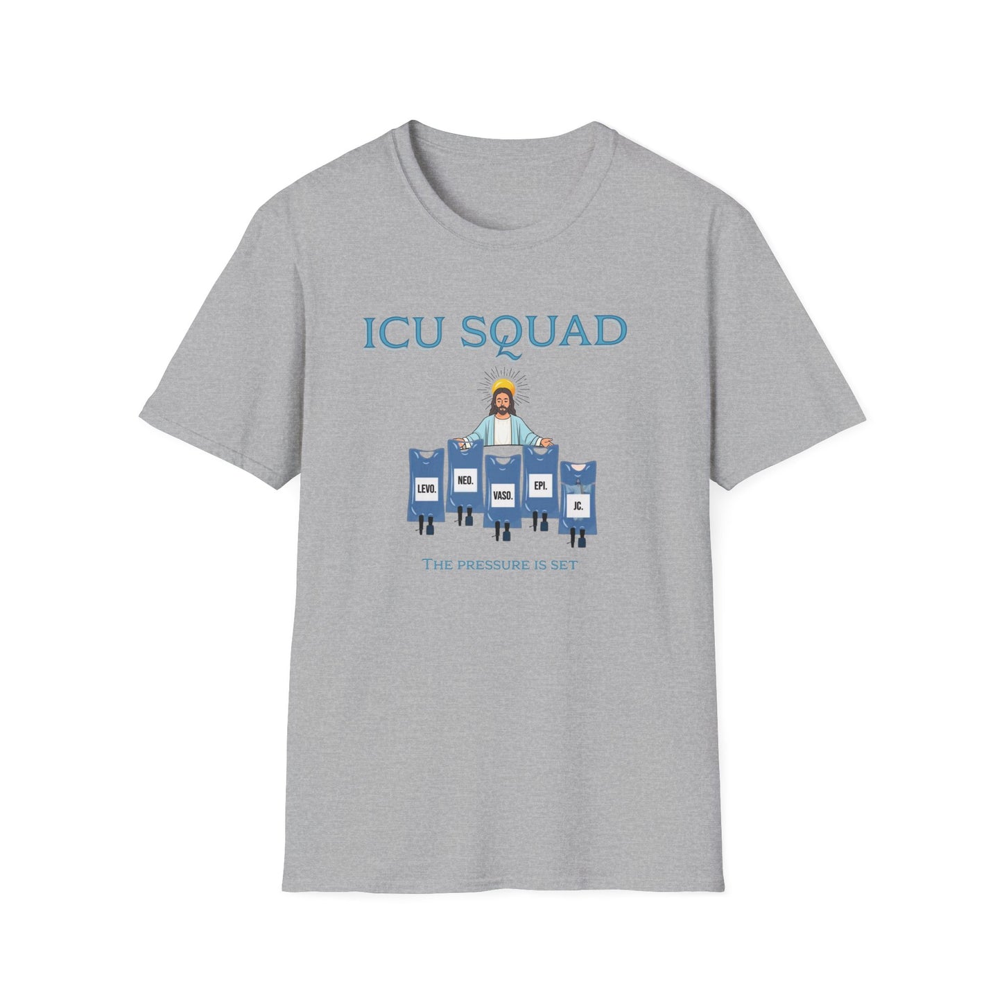ICU Squad Unisex Softstyle T-Shirt | Funny Medical Tee, Health Care Gift, Nurse Appreciation, Casual Wear, Humor Shirt