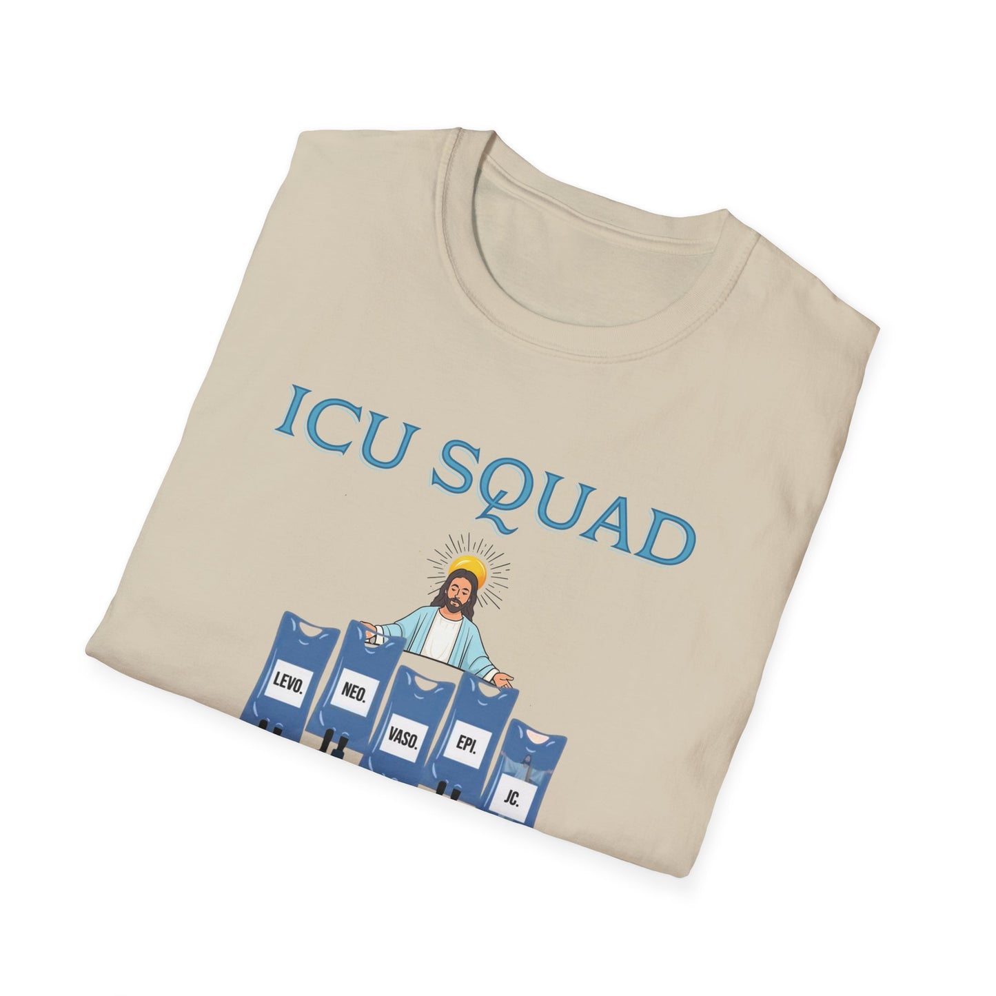 ICU Squad Unisex Softstyle T-Shirt | Funny Medical Tee, Health Care Gift, Nurse Appreciation, Casual Wear, Humor Shirt