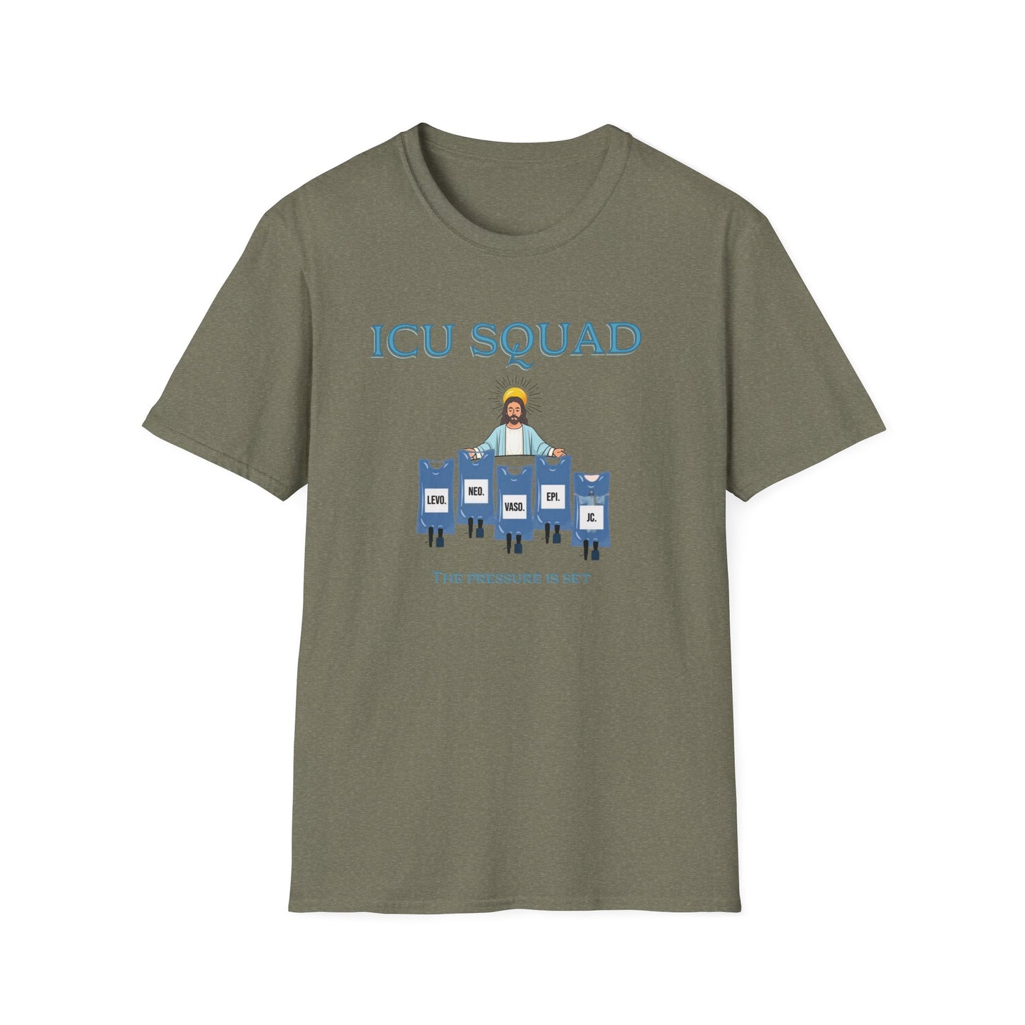 ICU Squad Unisex Softstyle T-Shirt | Funny Medical Tee, Health Care Gift, Nurse Appreciation, Casual Wear, Humor Shirt