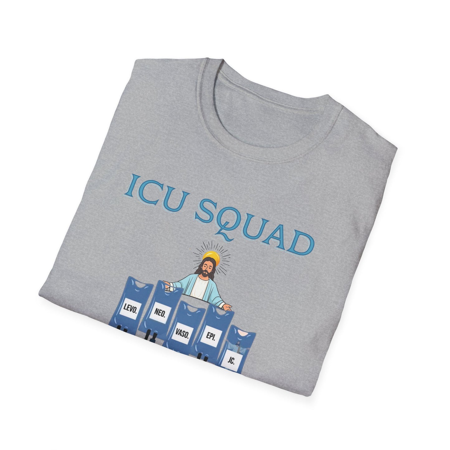ICU Squad Unisex Softstyle T-Shirt | Funny Medical Tee, Health Care Gift, Nurse Appreciation, Casual Wear, Humor Shirt