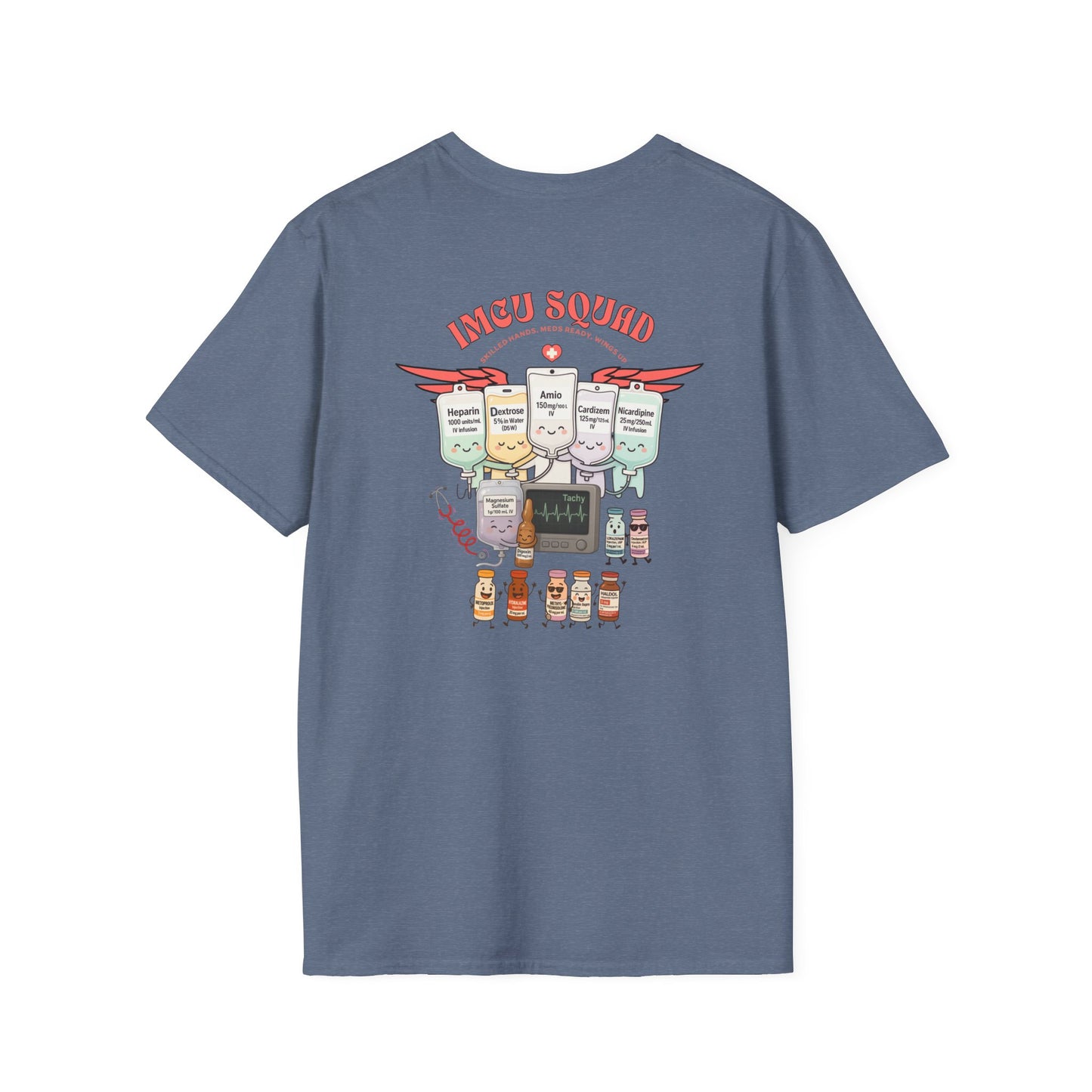 IMCU Squad t-shirt, intermediate care nurse shirt, ICU step down unit tee, nurse life gift, cute RN top, stethoscope monitor design