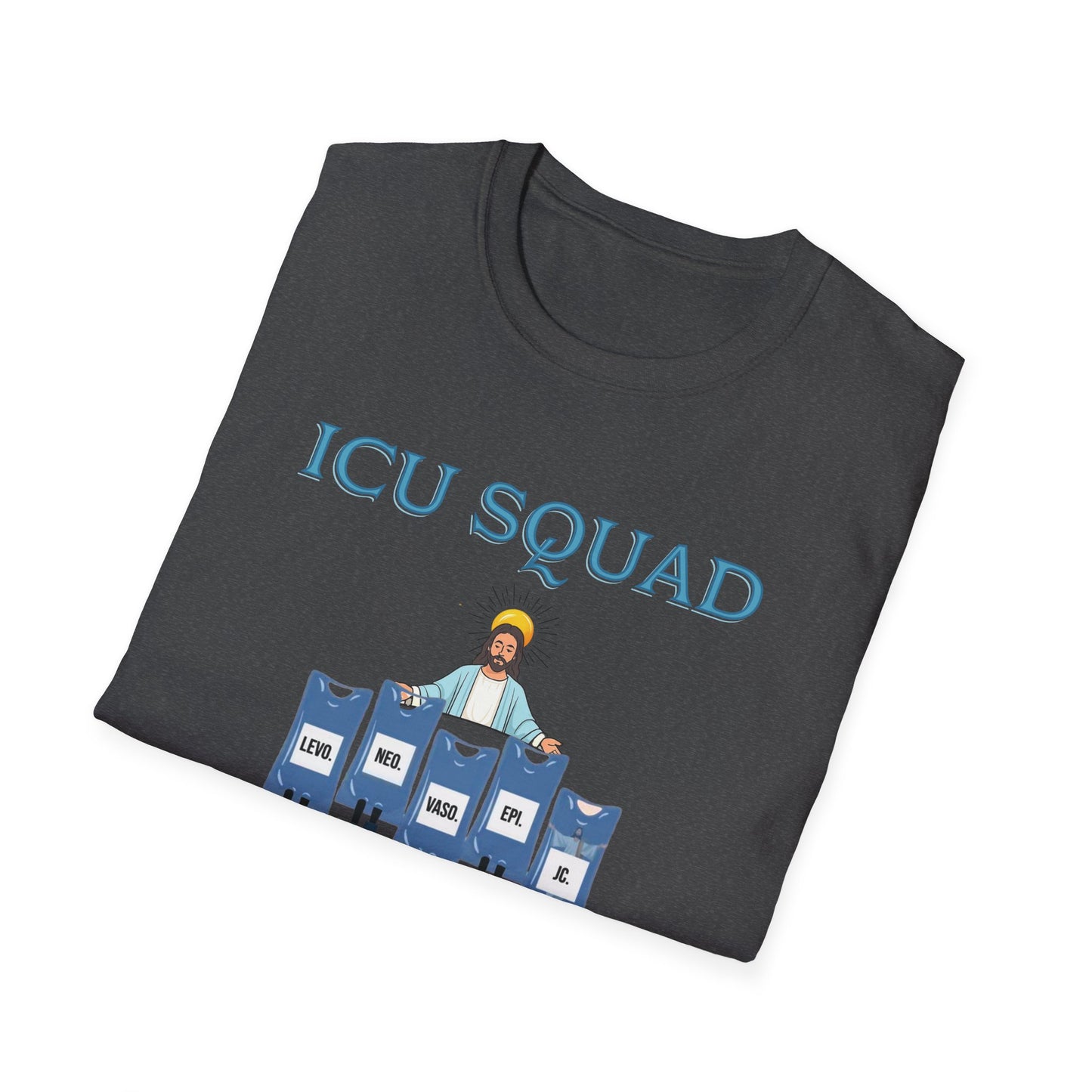 ICU Squad Unisex Softstyle T-Shirt | Funny Medical Tee, Health Care Gift, Nurse Appreciation, Casual Wear, Humor Shirt