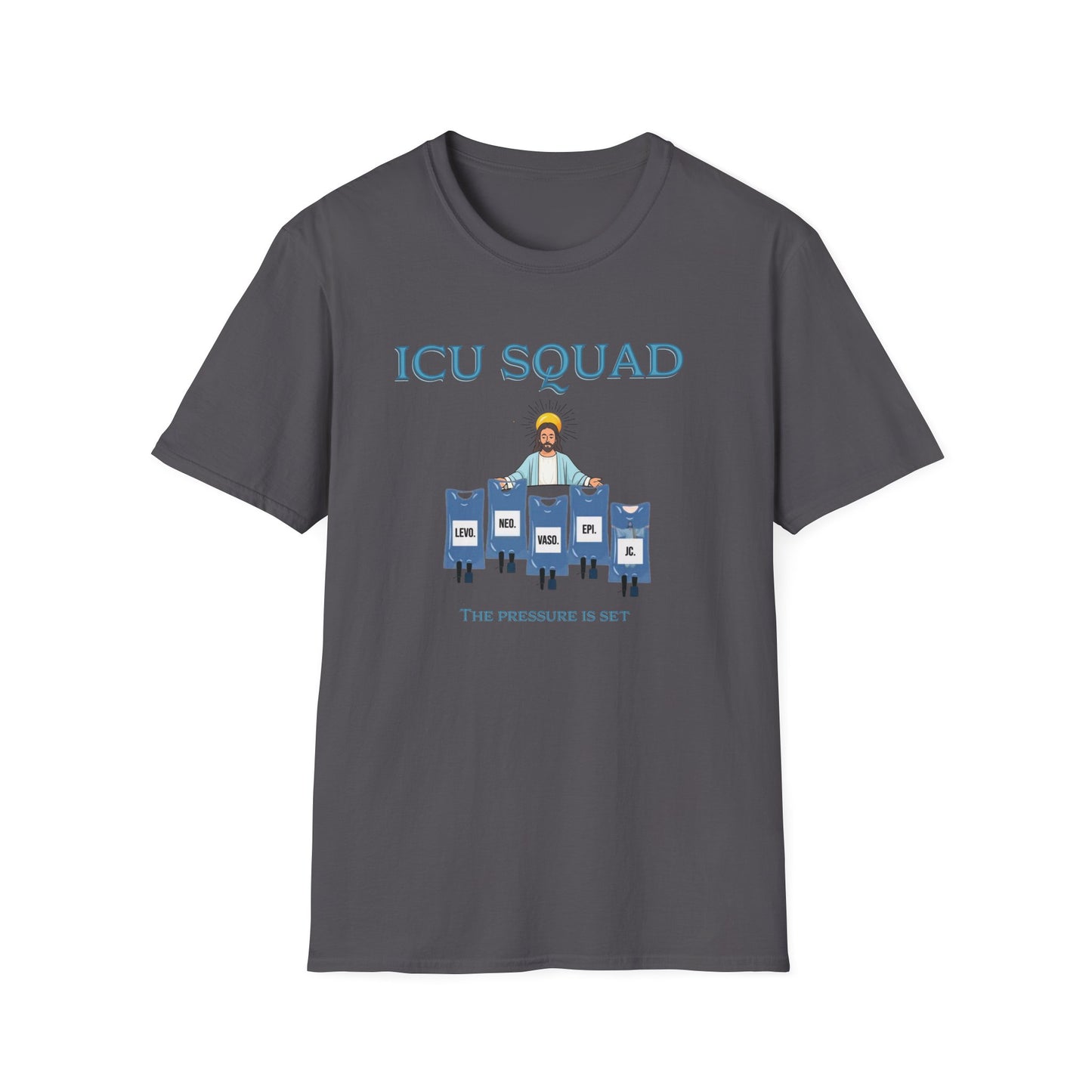 ICU Squad Unisex Softstyle T-Shirt | Funny Medical Tee, Health Care Gift, Nurse Appreciation, Casual Wear, Humor Shirt