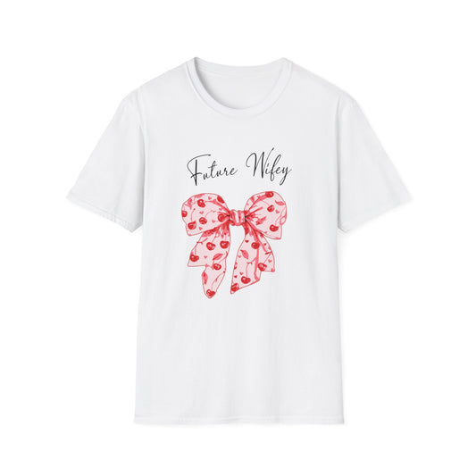 Coquette Future Wifey T-Shirt Bridal Shower Gift Bachelorette Party Tee Future Mrs. Shirt Bride To Be  Wedding Engagement Outfit