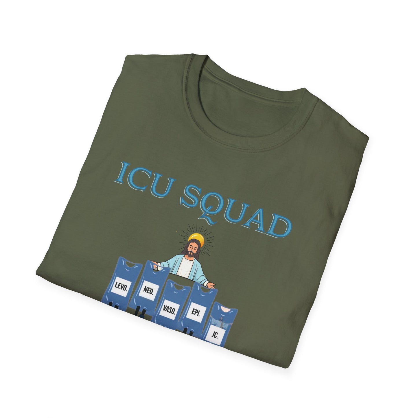 ICU Squad Unisex Softstyle T-Shirt | Funny Medical Tee, Health Care Gift, Nurse Appreciation, Casual Wear, Humor Shirt
